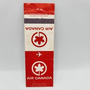Vintage Matchbook Air Canada Maple Leaf Logo Red White